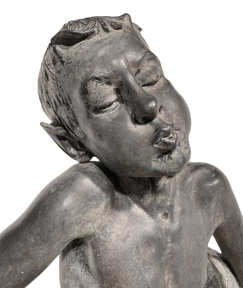 Bronze Fountain Sculpture, Italy, 19th Century Satyr Holding Ducks Bronze Fountain Sculpture, Italy, 19th Century Satyr Holding Ducks-3