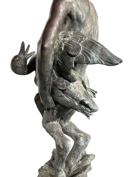 Bronze Fountain Sculpture, Italy, 19th Century Satyr Holding Ducks Bronze Fountain Sculpture, Italy, 19th Century Satyr Holding Ducks-6