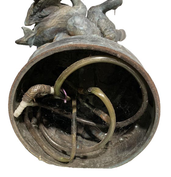 Bronze Fountain Sculpture, Italy, 19th Century Satyr Holding Ducks Bronze Fountain Sculpture, Italy, 19th Century Satyr Holding Ducks-10