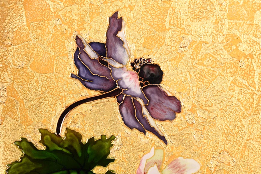 Félix Optat MILET, Large enamelled dish on a gold background, 19th century Félix Optat MILET, Large enamelled dish on a gold background, 19th century-5