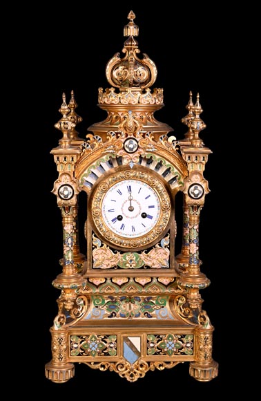 Persian-style double-sided clock and garnitures, Charles Stanislas MATIFAT, dated 1851 Persian-style double-sided clock and garnitures, Charles Stanislas MATIFAT, dated 1851-1
