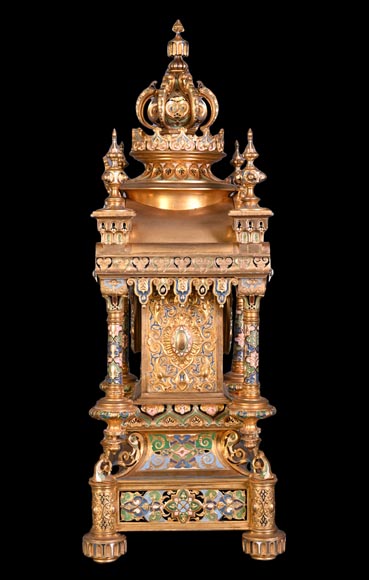 Persian-style double-sided clock and garnitures, Charles Stanislas MATIFAT, dated 1851 Persian-style double-sided clock and garnitures, Charles Stanislas MATIFAT, dated 1851-3