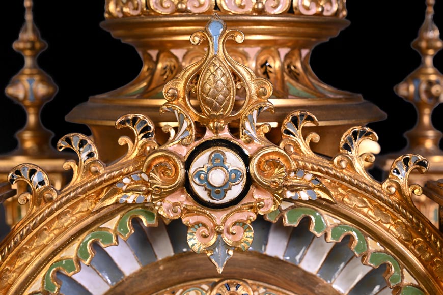 Persian-style double-sided clock and garnitures, Charles Stanislas MATIFAT, dated 1851 Persian-style double-sided clock and garnitures, Charles Stanislas MATIFAT, dated 1851-5