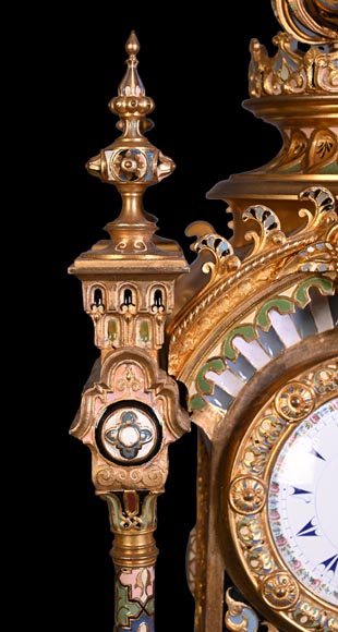 Persian-style double-sided clock and garnitures, Charles Stanislas MATIFAT, dated 1851 Persian-style double-sided clock and garnitures, Charles Stanislas MATIFAT, dated 1851-9