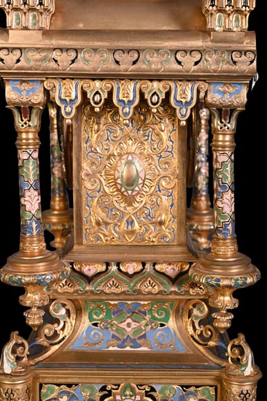 Persian-style double-sided clock and garnitures, Charles Stanislas MATIFAT, dated 1851 Persian-style double-sided clock and garnitures, Charles Stanislas MATIFAT, dated 1851-12