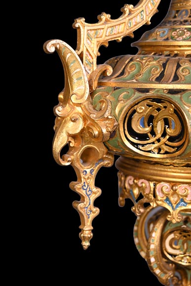 Persian-style double-sided clock and garnitures, Charles Stanislas MATIFAT, dated 1851 Persian-style double-sided clock and garnitures, Charles Stanislas MATIFAT, dated 1851-19