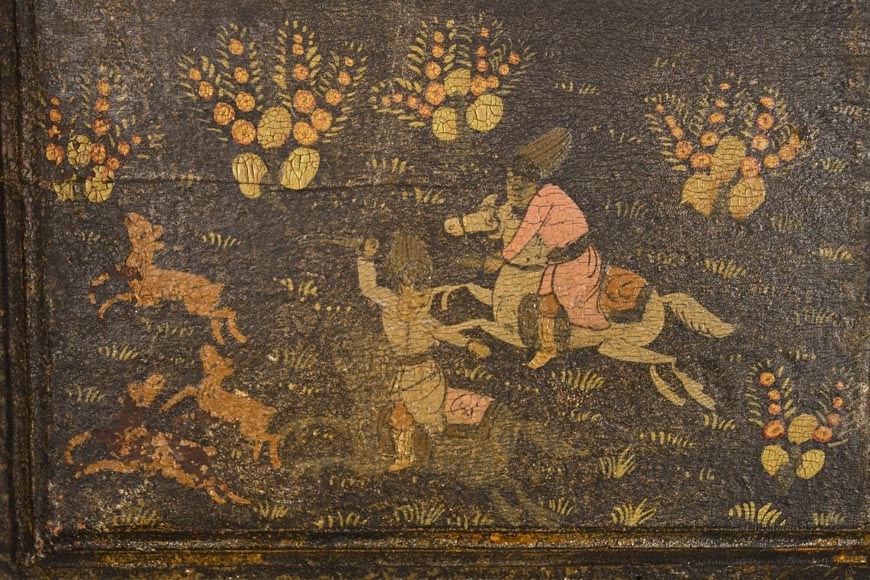 Qajar Art, Set of doors decorated with major scenes of Persian life, late 19th century Qajar Art, Set of doors decorated with major scenes of Persian life, late 19th century-10