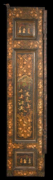 Qajar Art, Set of doors decorated with major scenes of Persian life, late 19th century Qajar Art, Set of doors decorated with major scenes of Persian life, late 19th century-15