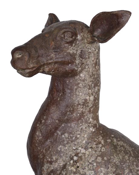 Cast iron statue of a doe, 19th century Cast iron statue of a doe, 19th century-6