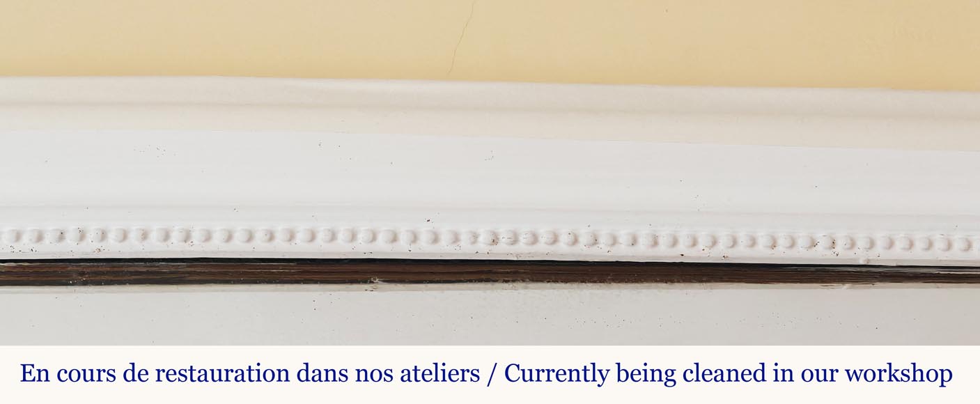 Louis XVI style trumeau decorated with pearls, with rounded corners Louis XVI style trumeau decorated with pearls, with rounded corners-1