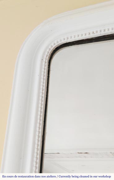 Louis XVI style trumeau decorated with pearls, with rounded corners Louis XVI style trumeau decorated with pearls, with rounded corners-2