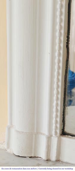 Louis XVI style trumeau decorated with pearls, with rounded corners Louis XVI style trumeau decorated with pearls, with rounded corners-4