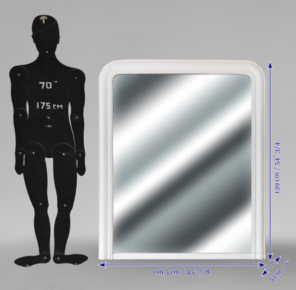 Louis XVI style trumeau decorated with pearls, with rounded corners Louis XVI style trumeau decorated with pearls, with rounded corners-5