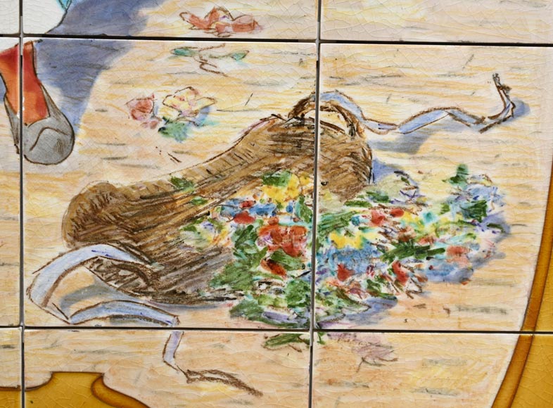 FAÏENCERIE DE SARREGUEMINES, Two Ceramic Panels of Parisian Scenes, from 1881 FAÏENCERIE DE SARREGUEMINES, Two Ceramic Panels of Parisian Scenes, from 1881-10