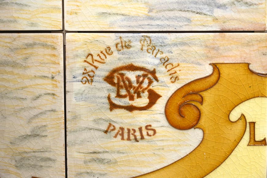 FAÏENCERIE DE SARREGUEMINES, Two Ceramic Panels of Parisian Scenes, from 1881 FAÏENCERIE DE SARREGUEMINES, Two Ceramic Panels of Parisian Scenes, from 1881-16