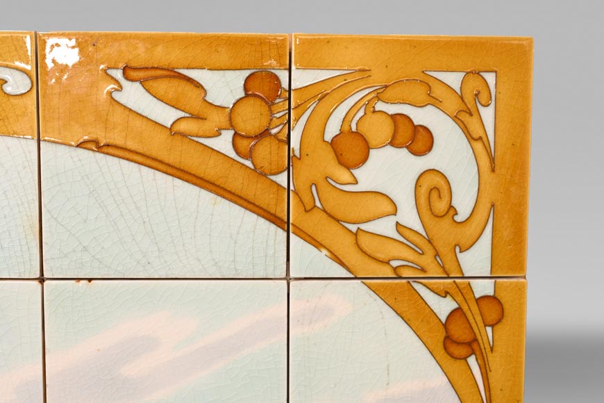 FAÏENCERIE DE SARREGUEMINES, Two Ceramic Panels of Parisian Scenes, from 1881 FAÏENCERIE DE SARREGUEMINES, Two Ceramic Panels of Parisian Scenes, from 1881-17