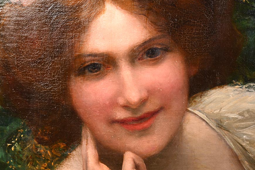 Portrait of a Young Woman by Leopold Franz Kowalski Portrait of a Young Woman by Leopold Franz Kowalski-2