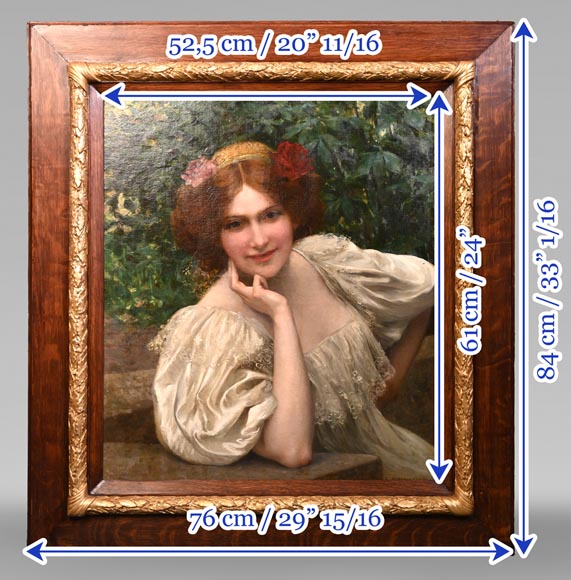 Portrait of a Young Woman by Leopold Franz Kowalski Portrait of a Young Woman by Leopold Franz Kowalski-8