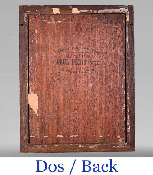 GEORGES MOREAU DE TOURS – The Painter and His Muse, signed grisaille painting GEORGES MOREAU DE TOURS – The Painter and His Muse, signed grisaille painting-6