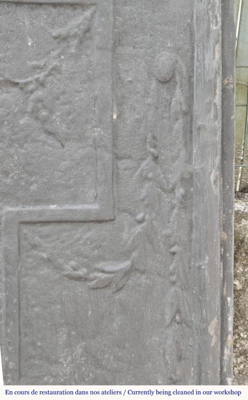 Louis XVI style fireplace plate, triumph of a king Louis XVI style fireplace plate, triumph of a king-3