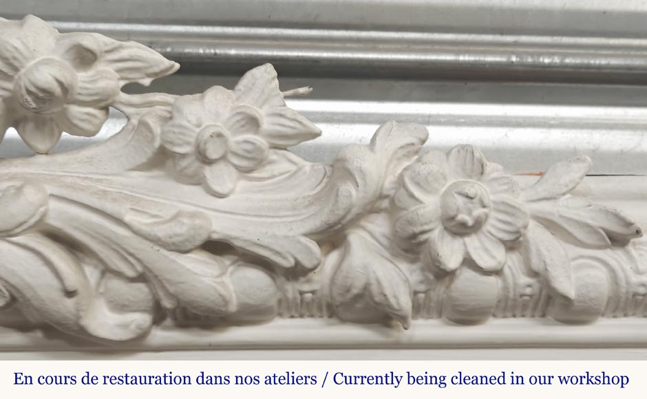 Napoleon III style trumeau with flowered shell Napoleon III style trumeau with flowered shell-2