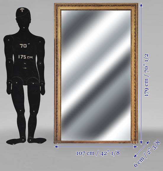 Louis XVI style gilded trumeau with plant decoration Louis XVI style gilded trumeau with plant decoration-6