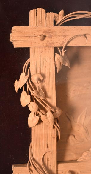 Carved softwood high relief of an animal scene, 19th century Carved softwood high relief of an animal scene, 19th century-5