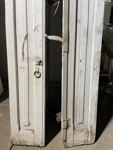 7 Pairs of Antique Shutters with Fixed Louvers 7 Pairs of Antique Shutters with Fixed Louvers-3