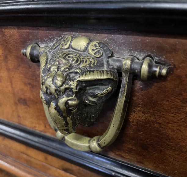 Imposing Neo-Renaissance cabinet in walnut, marble, gilt bronze and hardstones, circa 1870 Imposing Neo-Renaissance cabinet in walnut, marble, gilt bronze and hardstones, circa 1870-12