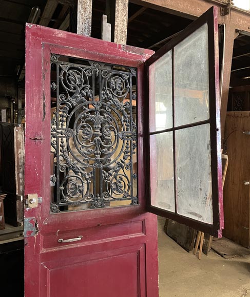 Entrance Door in Oak and Cast Iron, France, 19th Century Entrance Door in Oak and Cast Iron, France, 19th Century-2