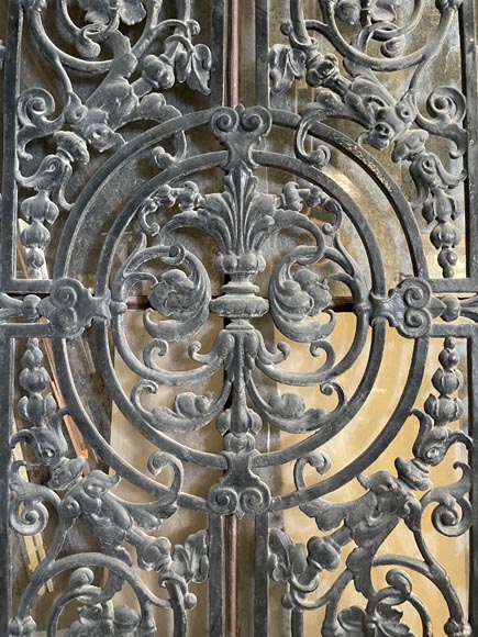 Entrance Door in Oak and Cast Iron, France, 19th Century Entrance Door in Oak and Cast Iron, France, 19th Century-3
