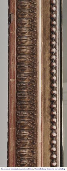 Louis XVI style gilded trumeau, with pearl decoration Louis XVI style gilded trumeau, with pearl decoration-3