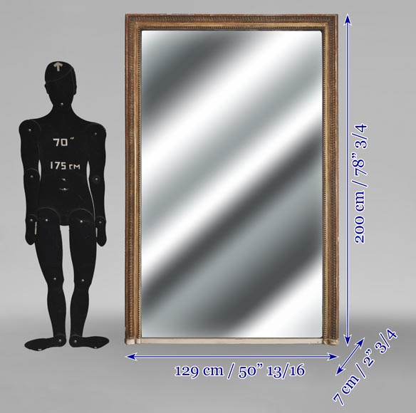 Louis XVI style gilded trumeau, with pearl decoration Louis XVI style gilded trumeau, with pearl decoration-6