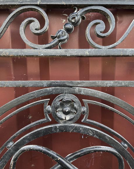 Wrought Iron Balcony in Régence Style, Early 20th Century Wrought Iron Balcony in Régence Style, Early 20th Century-7