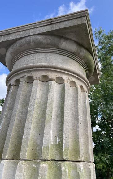 Pair of Fluted Stone Columns – Doric Style, Late 18th Century Pair of Fluted Stone Columns – Doric Style, Late 18th Century-5