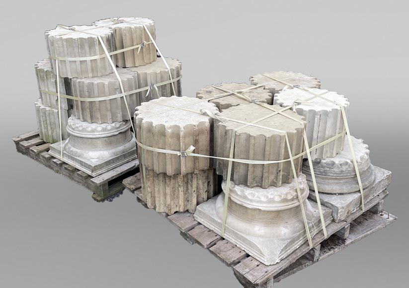 Pair of Fluted Stone Columns – Doric Style, Late 18th Century Pair of Fluted Stone Columns – Doric Style, Late 18th Century-8