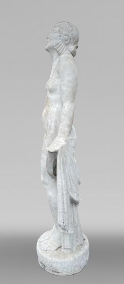 La Sortie du bain – Young woman, monumental Art Deco sculpture in the style of Félix-Pascal Févola La Sortie du bain – Young woman, monumental Art Deco sculpture in the style of Félix-Pascal Févola-2