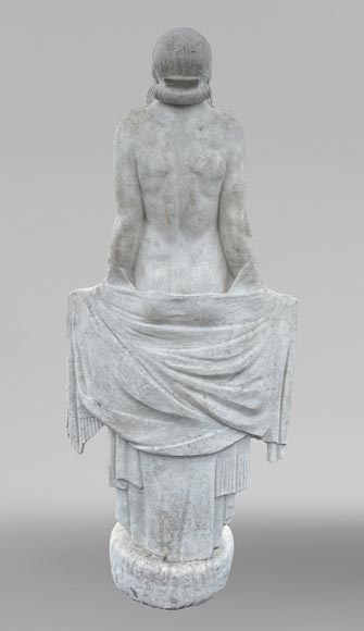 La Sortie du bain – Young woman, monumental Art Deco sculpture in the style of Félix-Pascal Févola La Sortie du bain – Young woman, monumental Art Deco sculpture in the style of Félix-Pascal Févola-3