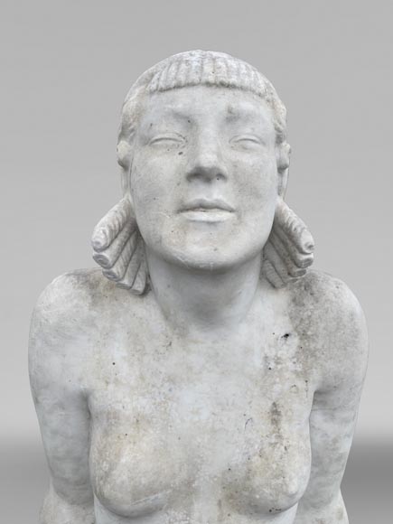 La Sortie du bain – Young woman, monumental Art Deco sculpture in the style of Félix-Pascal Févola La Sortie du bain – Young woman, monumental Art Deco sculpture in the style of Félix-Pascal Févola-4