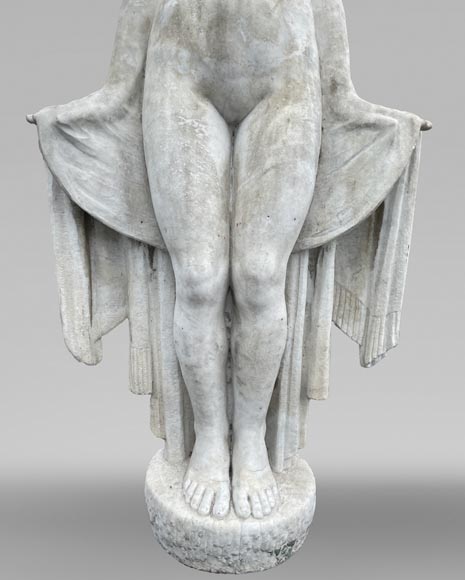La Sortie du bain – Young woman, monumental Art Deco sculpture in the style of Félix-Pascal Févola La Sortie du bain – Young woman, monumental Art Deco sculpture in the style of Félix-Pascal Févola-6