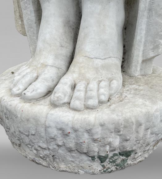 La Sortie du bain – Young woman, monumental Art Deco sculpture in the style of Félix-Pascal Févola La Sortie du bain – Young woman, monumental Art Deco sculpture in the style of Félix-Pascal Févola-9