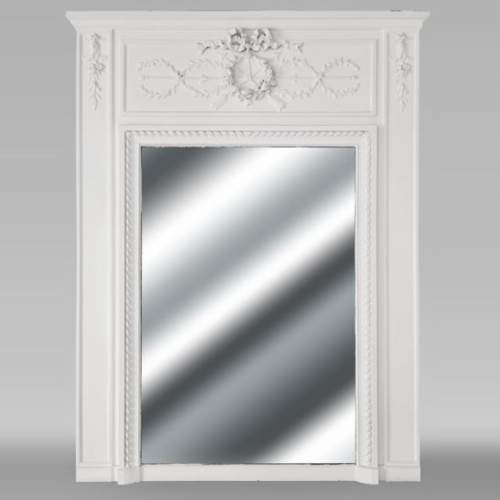 Louis XVI style trumeau decorated with a rose crown