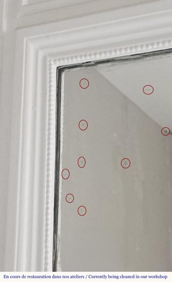 Louis XVI style trumeau decorated with a basket of flowers Louis XVI style trumeau decorated with a basket of flowers-3