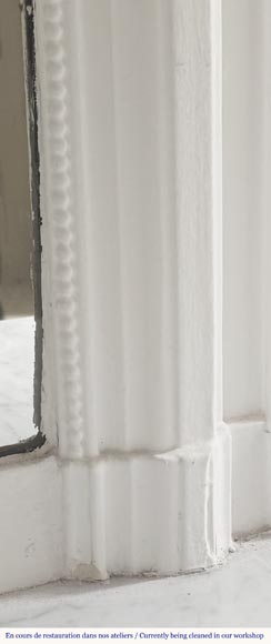 Louis XVI style trumeau decorated with a basket of flowers Louis XVI style trumeau decorated with a basket of flowers-4