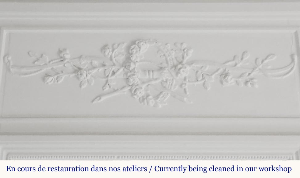 Louis XVI style trumeau decorated with a floral arch Louis XVI style trumeau decorated with a floral arch-1