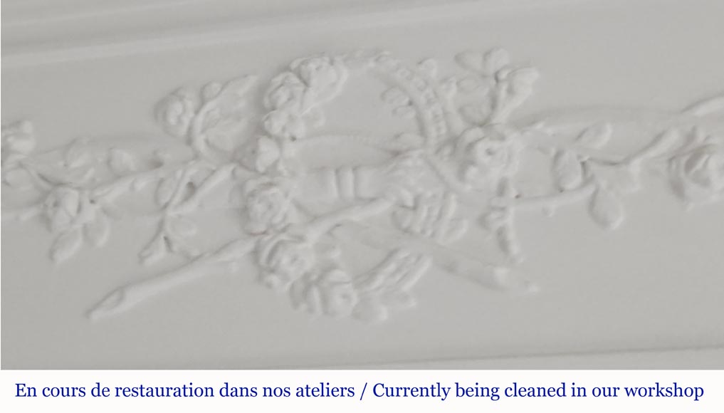 Louis XVI style trumeau decorated with a floral arch Louis XVI style trumeau decorated with a floral arch-2