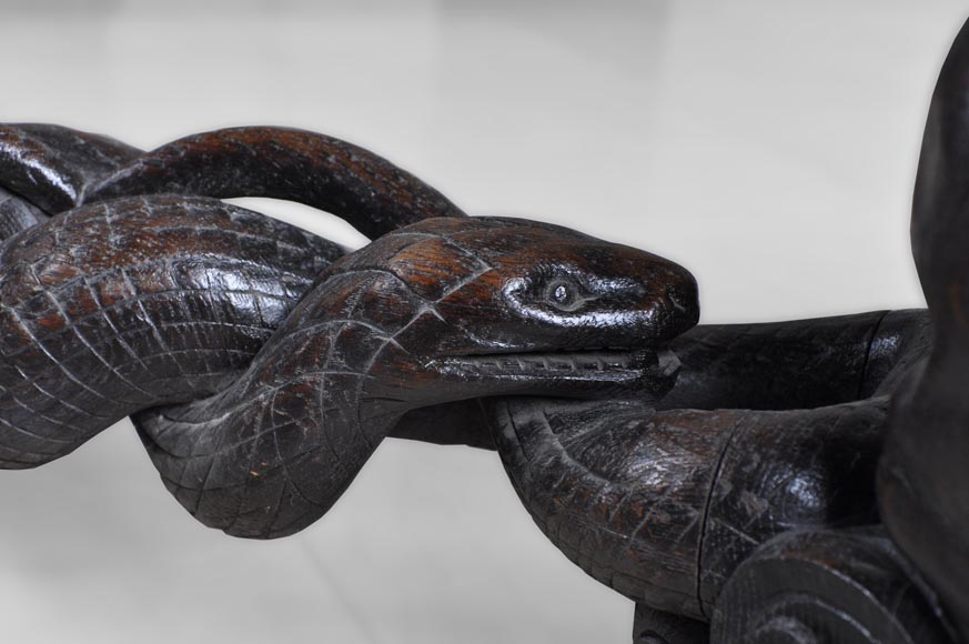 Sphinx Table in oak, Napoleon III style Sphinx Table in oak, Napoleon III style-8