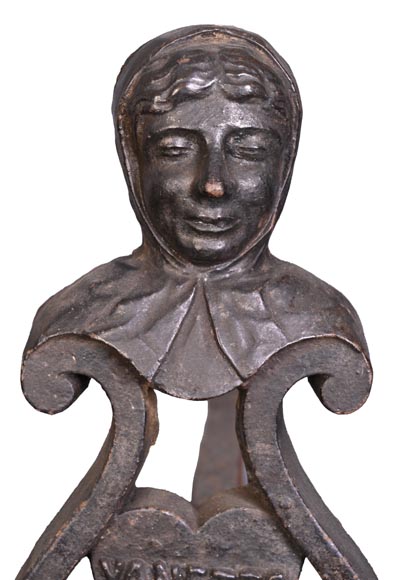 Pair of Cast Iron Andirons Pair of Cast Iron Andirons