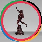 DEBUT, Statuette of a rugby player in regule