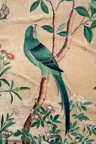 Five wallpaper panels, China, 18th century Five wallpaper panels, China, 18th century-5